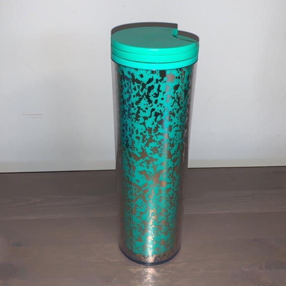 Starbucks Green and Gold Flake Acrylic Tumbler - Picture 4 of 7